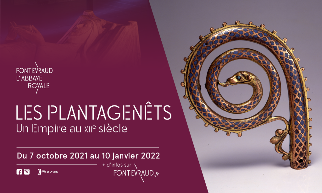 Fontevraud l'Abbaye royale Les Plantagenêts Un Empire au XIIe siècle Du 7 octobre 2021 au 10 janvier 2022 + d'infos sur Fontevraud.fr Région Pays de la Loire